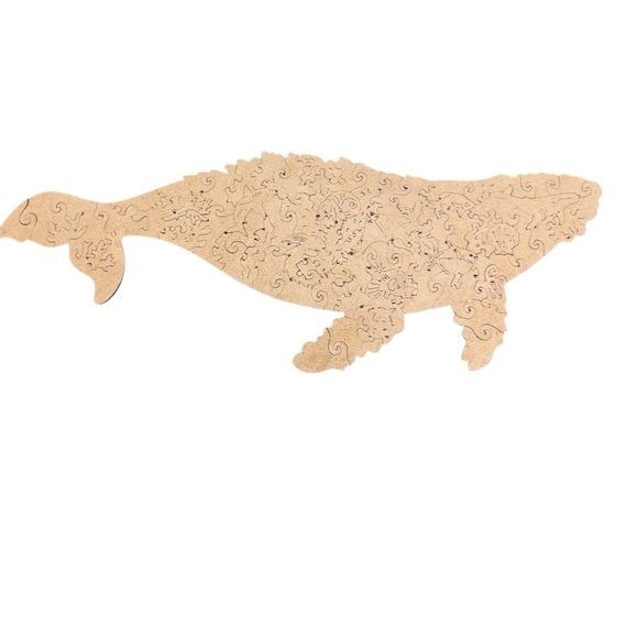 Unidragon wood wooden puzzle lot 2 puzzles whale chameleon lizard - Picture 3 of 5